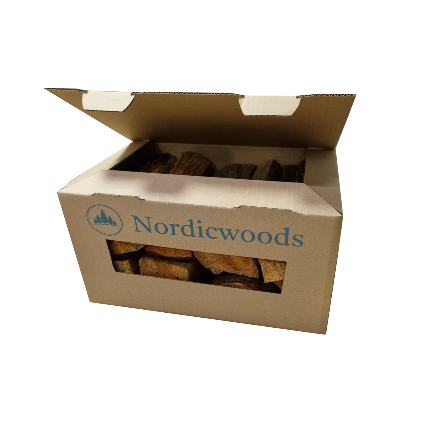 Løvtræ i kasser á 8 kg - 90 stk - Nordicwoods brand
